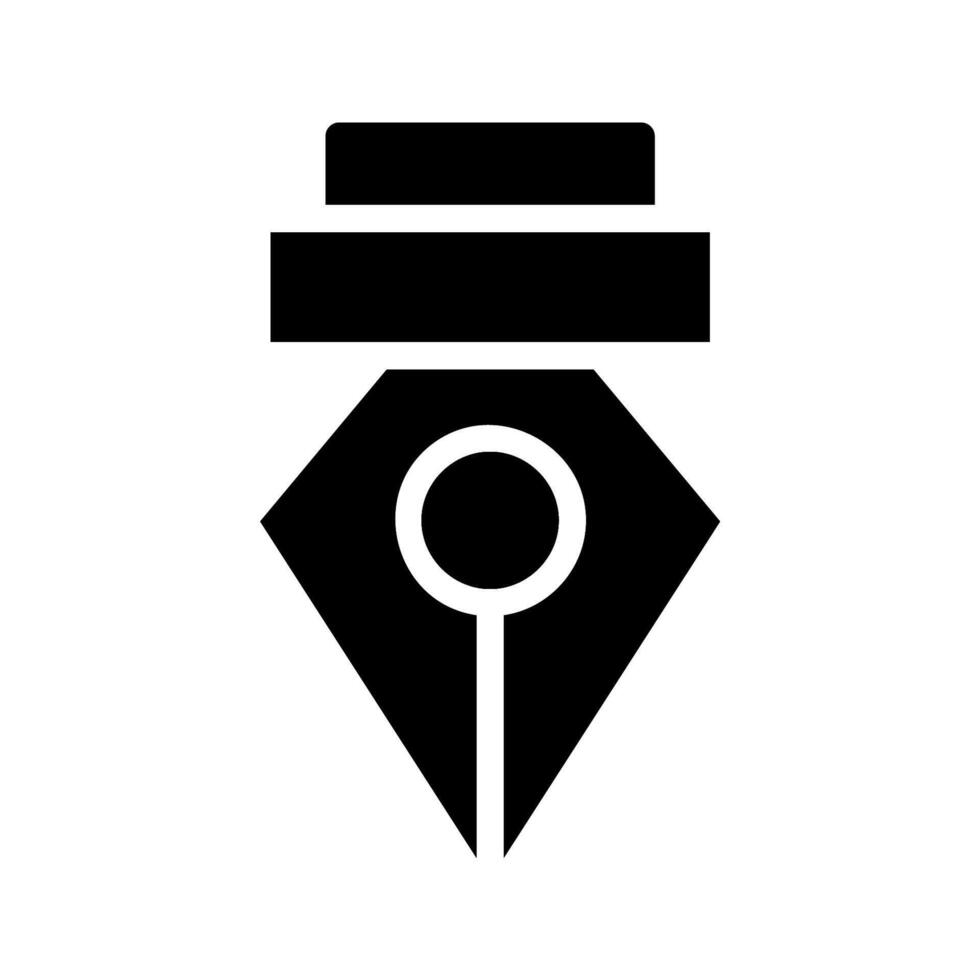 Fountain pen nib icon. Concept of writing, drawing, and creativity. vector