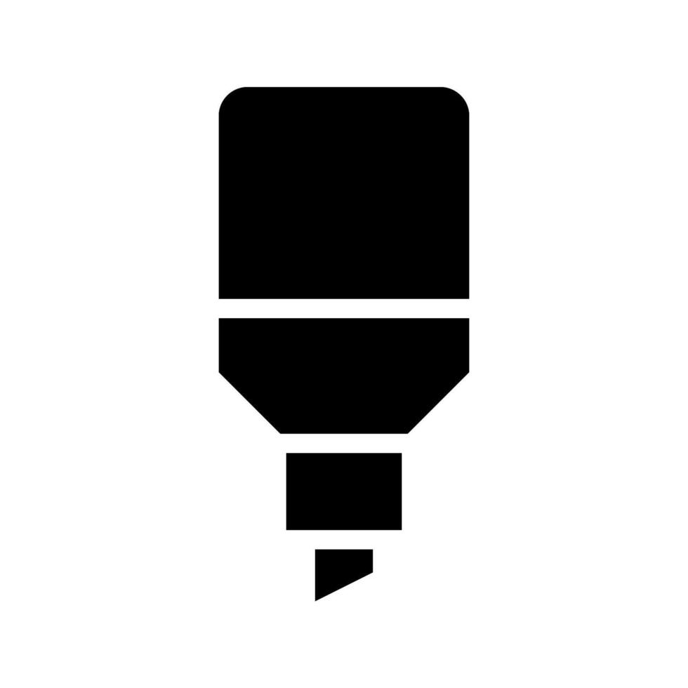 Highlighter pen icon. Concept of highlighting, marking, and emphasizing. vector
