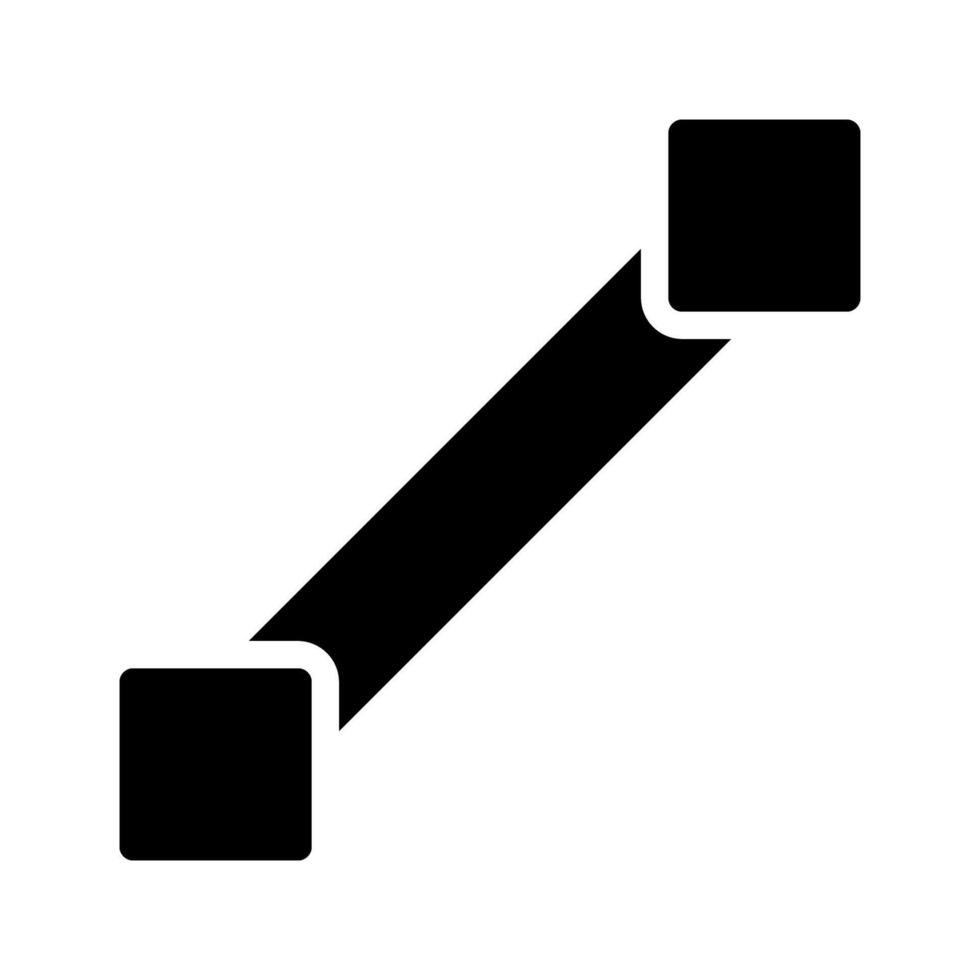 line with anchor points. Concept of graphic design, editing, and illustration. vector