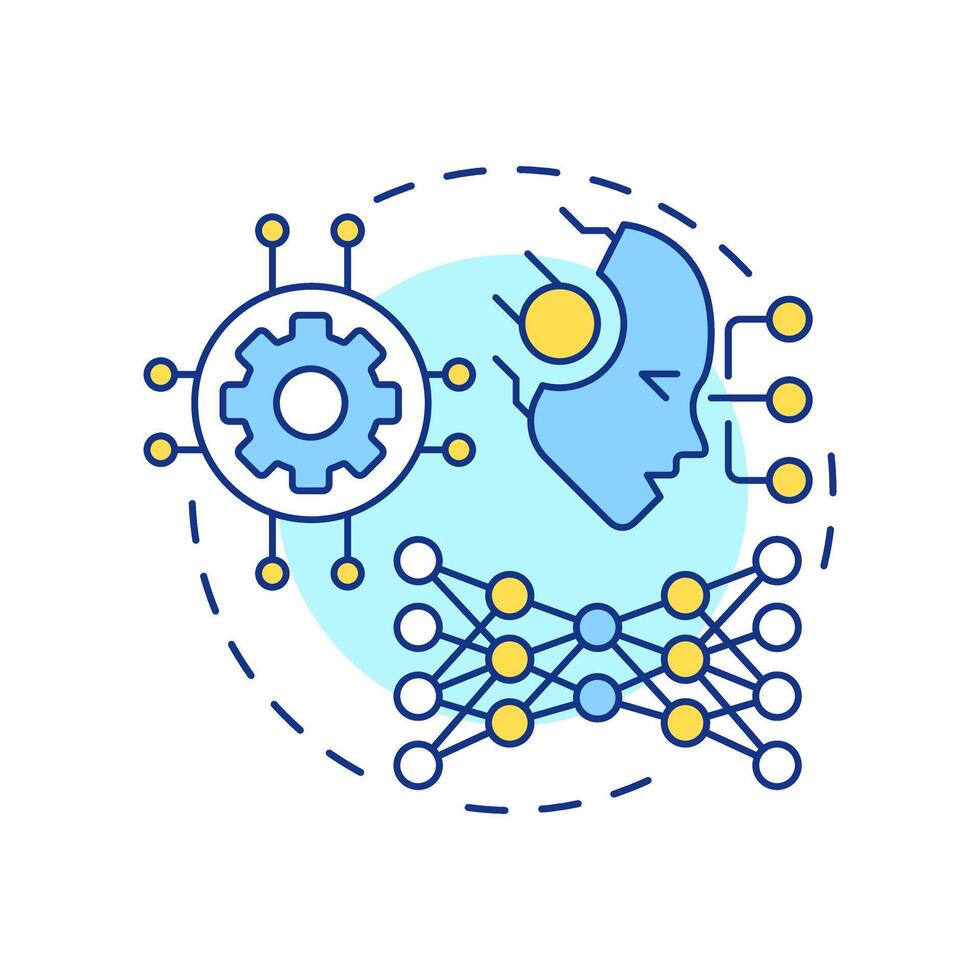 Variational autoencoder multi color concept icon. Generate new similar ...
