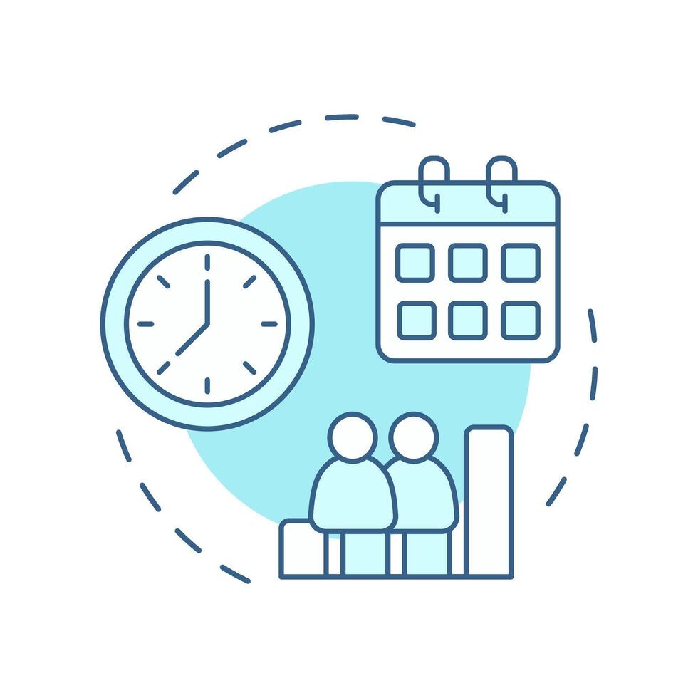 Situational analysis soft blue concept icon. Examine context of communication place. Auditory studying. Round shape line illustration. Abstract idea. Graphic design. Easy to use in infographic vector