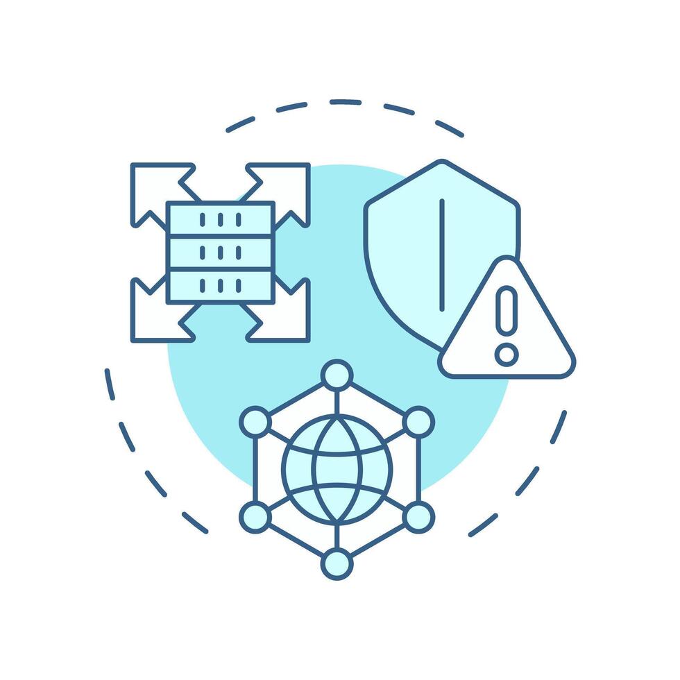 Third party data soft blue concept icon. Customers information for business. Audience analysis tool. Round shape line illustration. Abstract idea. Graphic design. Easy to use in infographic vector