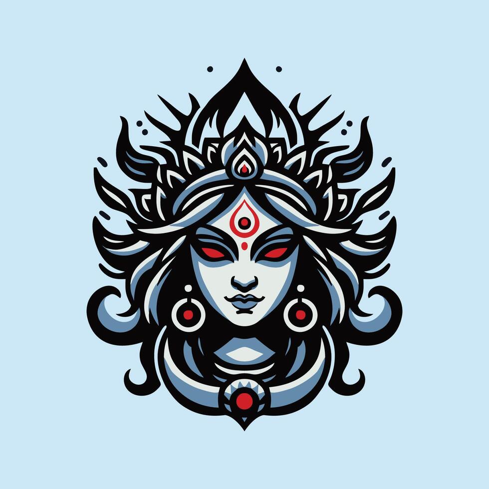 The goddess of death is depicted in this illustration vector