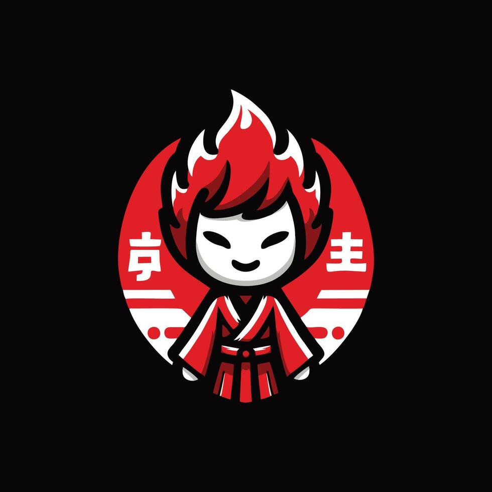 A japanese mascot character design art illustration vector