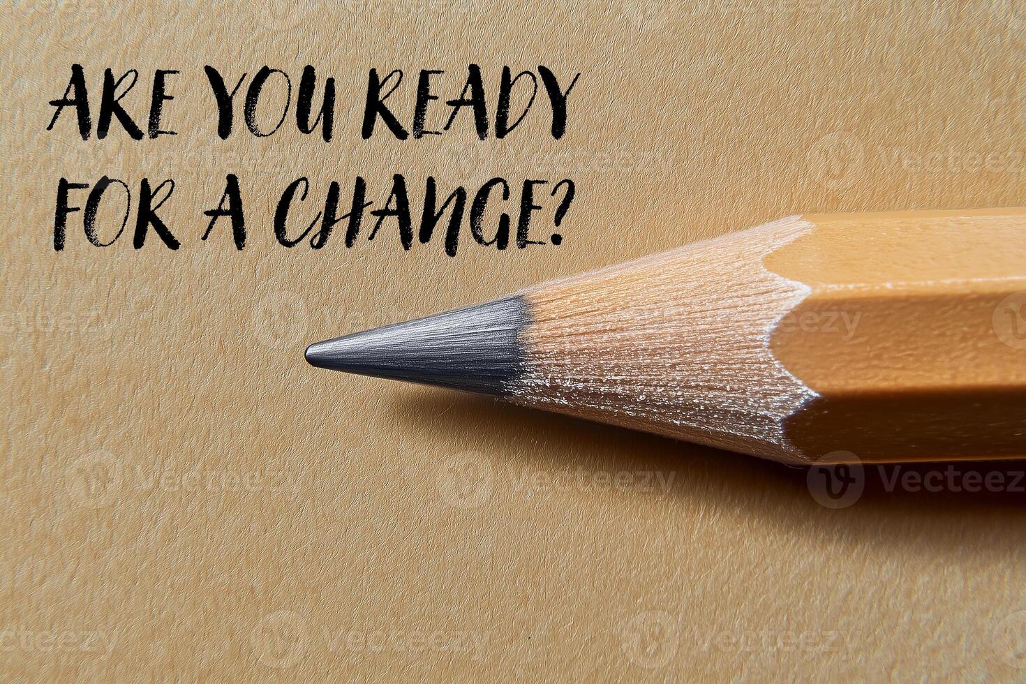 Are you ready for a change question written on paper with a pencil photo