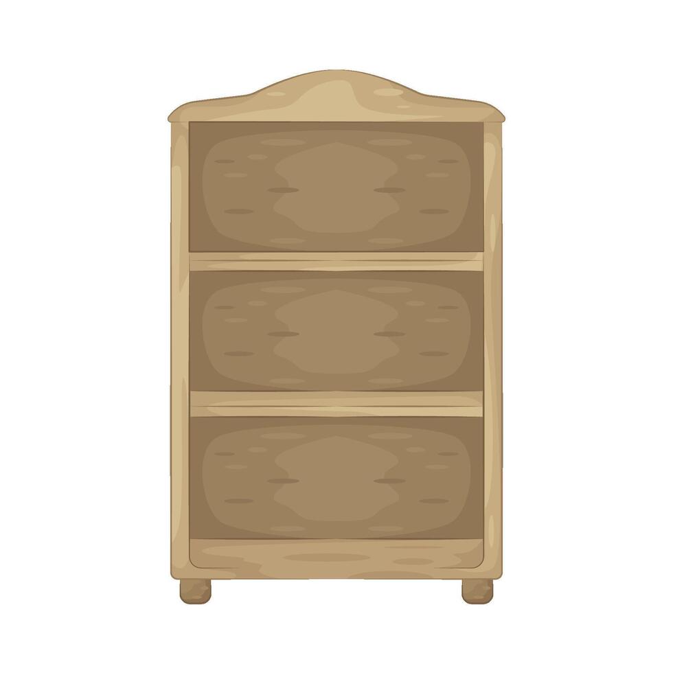 Illustration of bookshelf vector