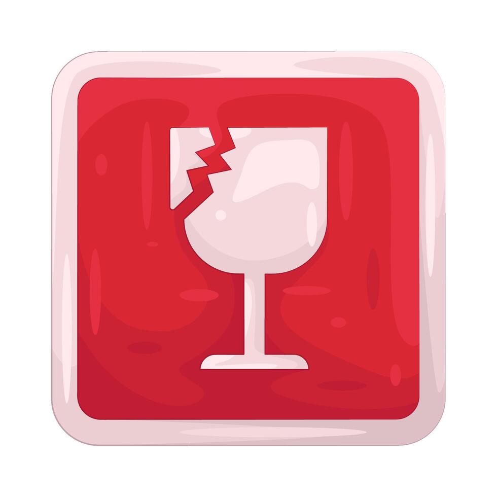 Illustration of Fragile sticker vector