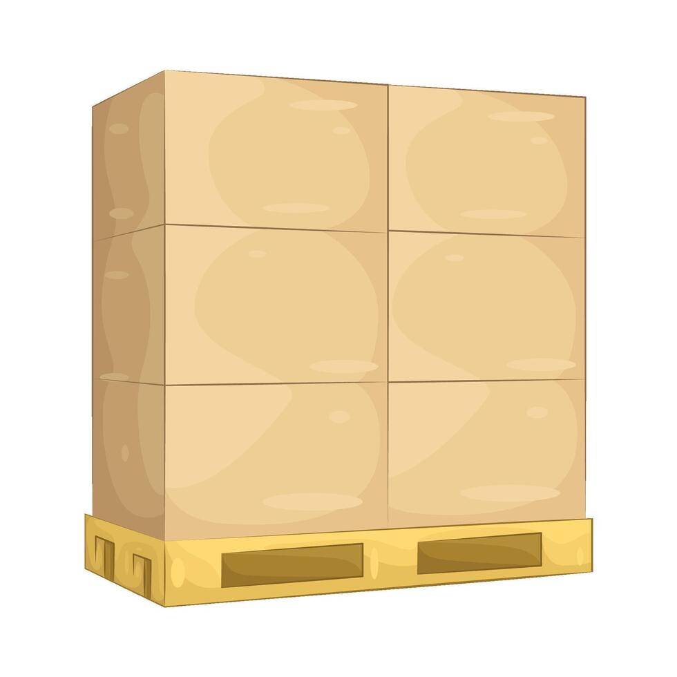 Illustration of Forklift loading vector