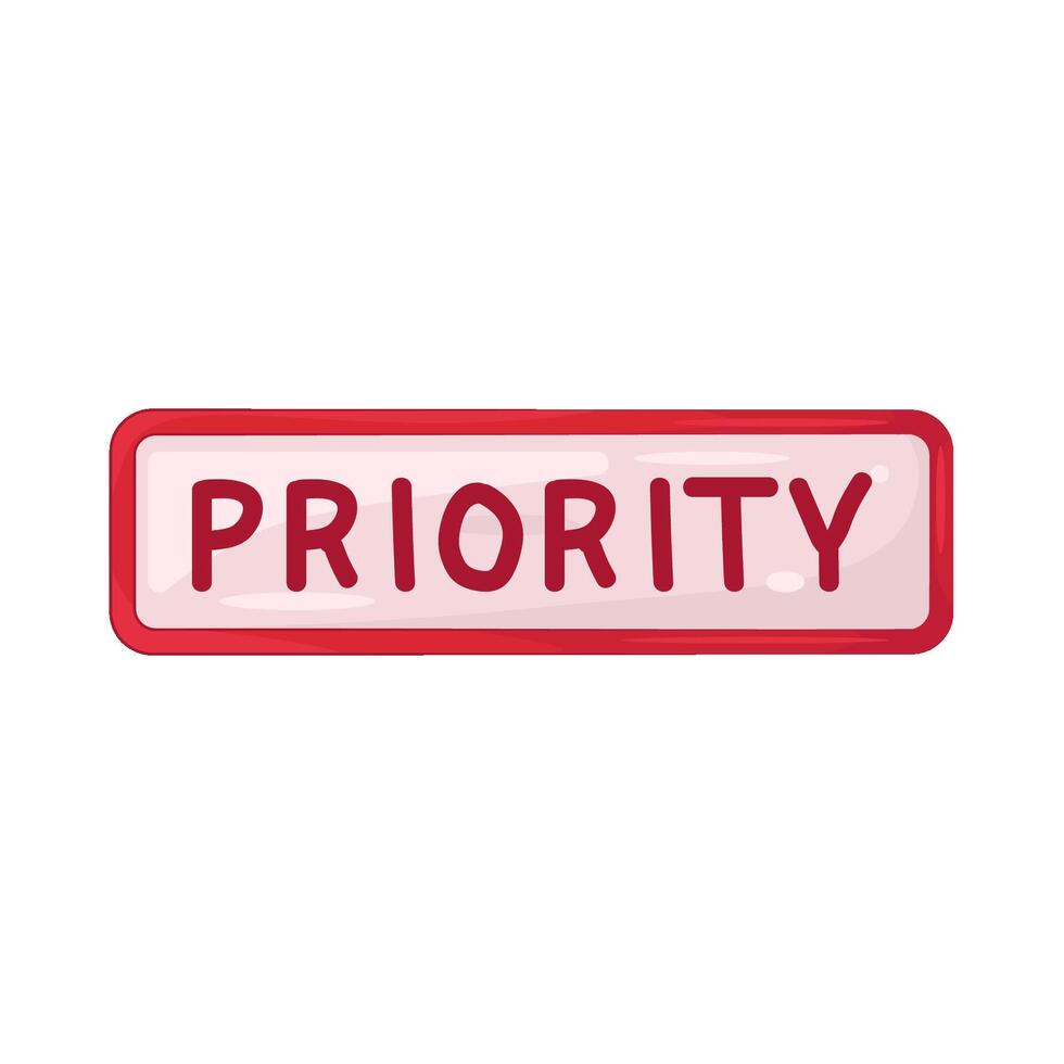 Illustration of Priority stamp vector