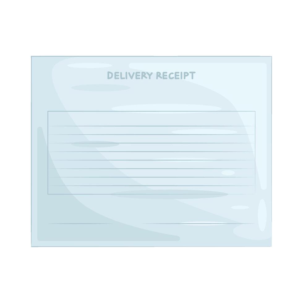 Illustration of Receipt for delivery vector