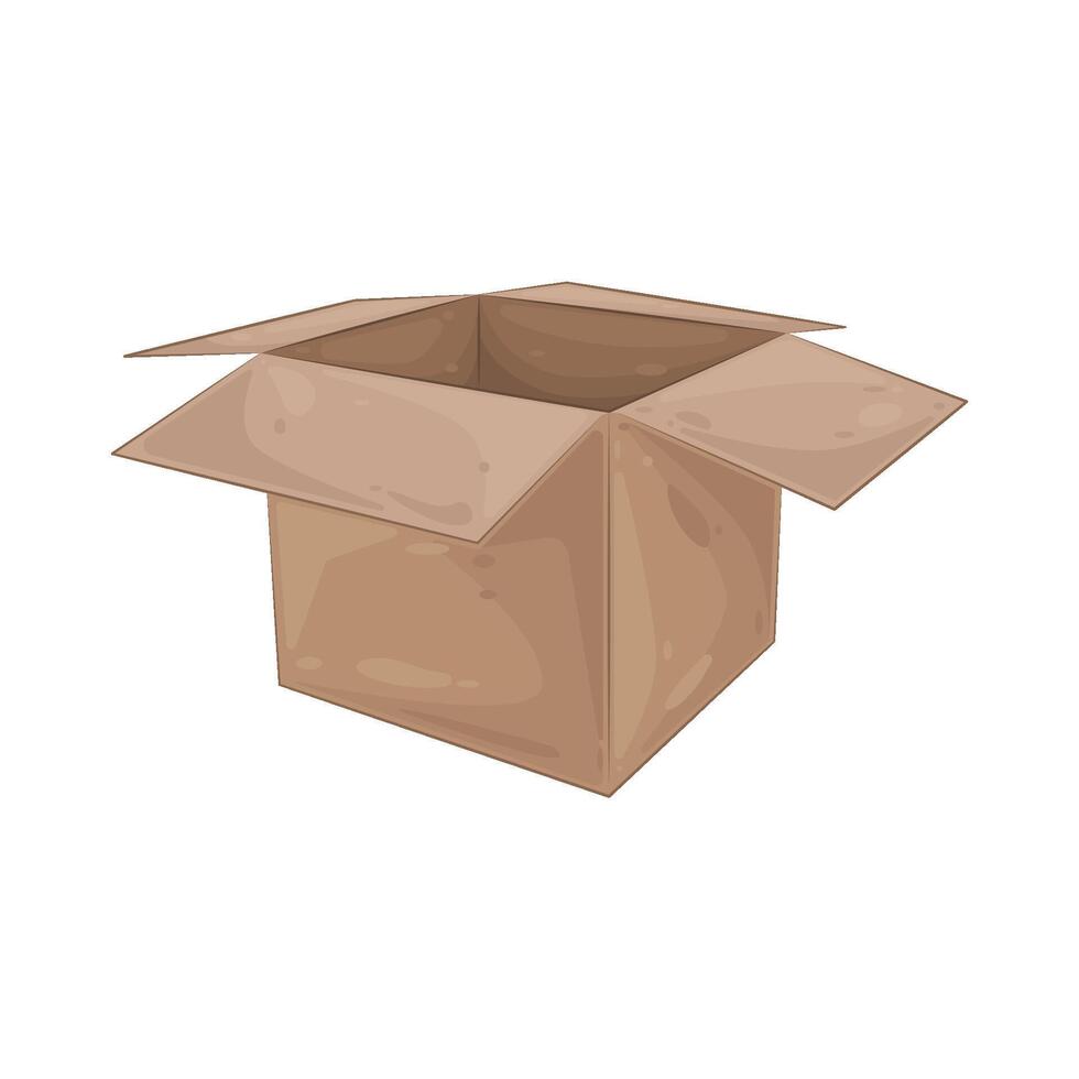 Illustration of Open box vector