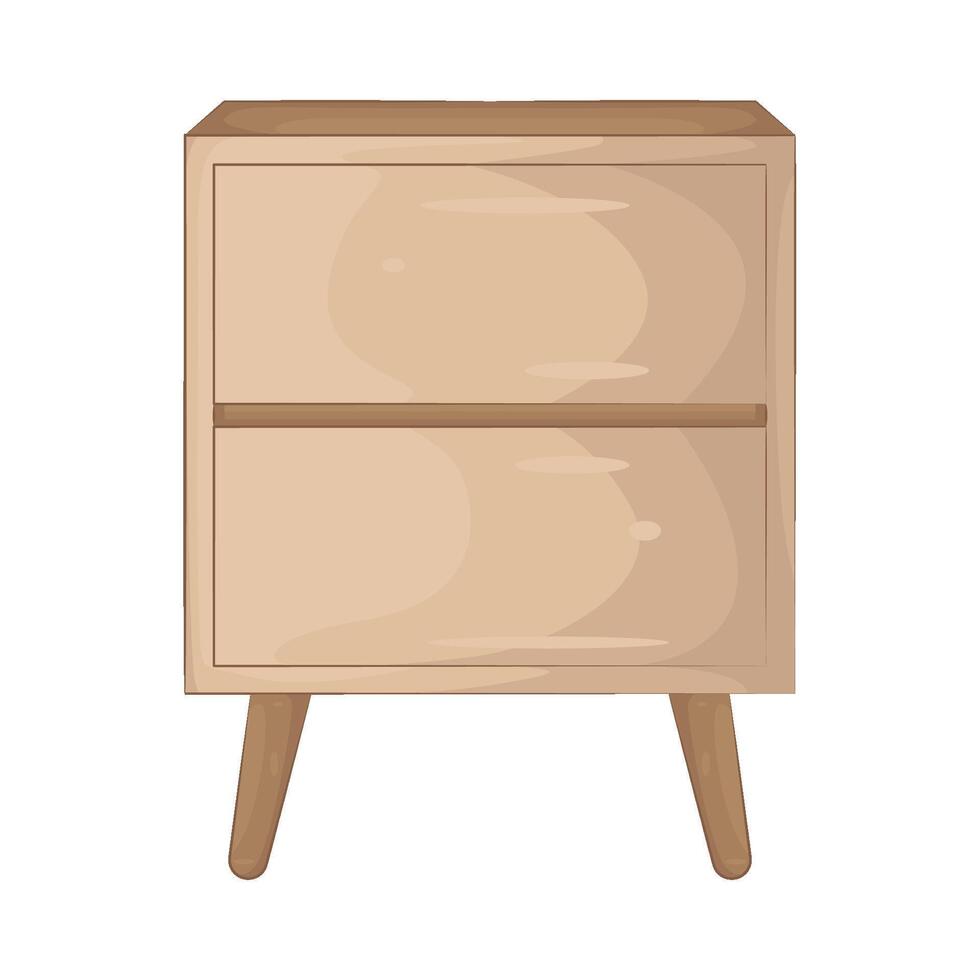 Illustration of Bedside Table vector