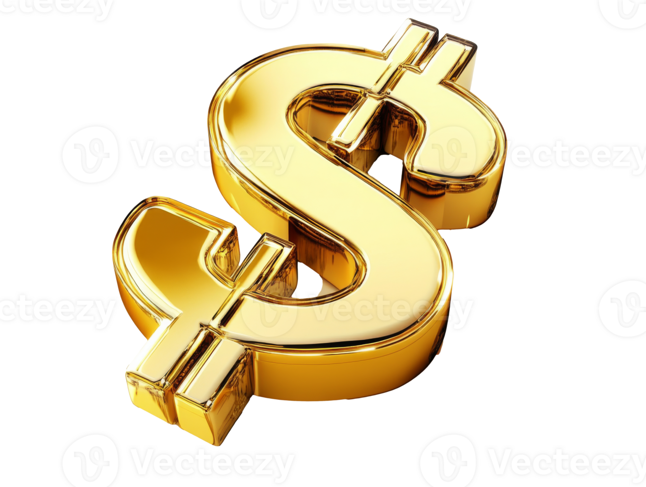 Golden dollar sign symbolizing wealth png