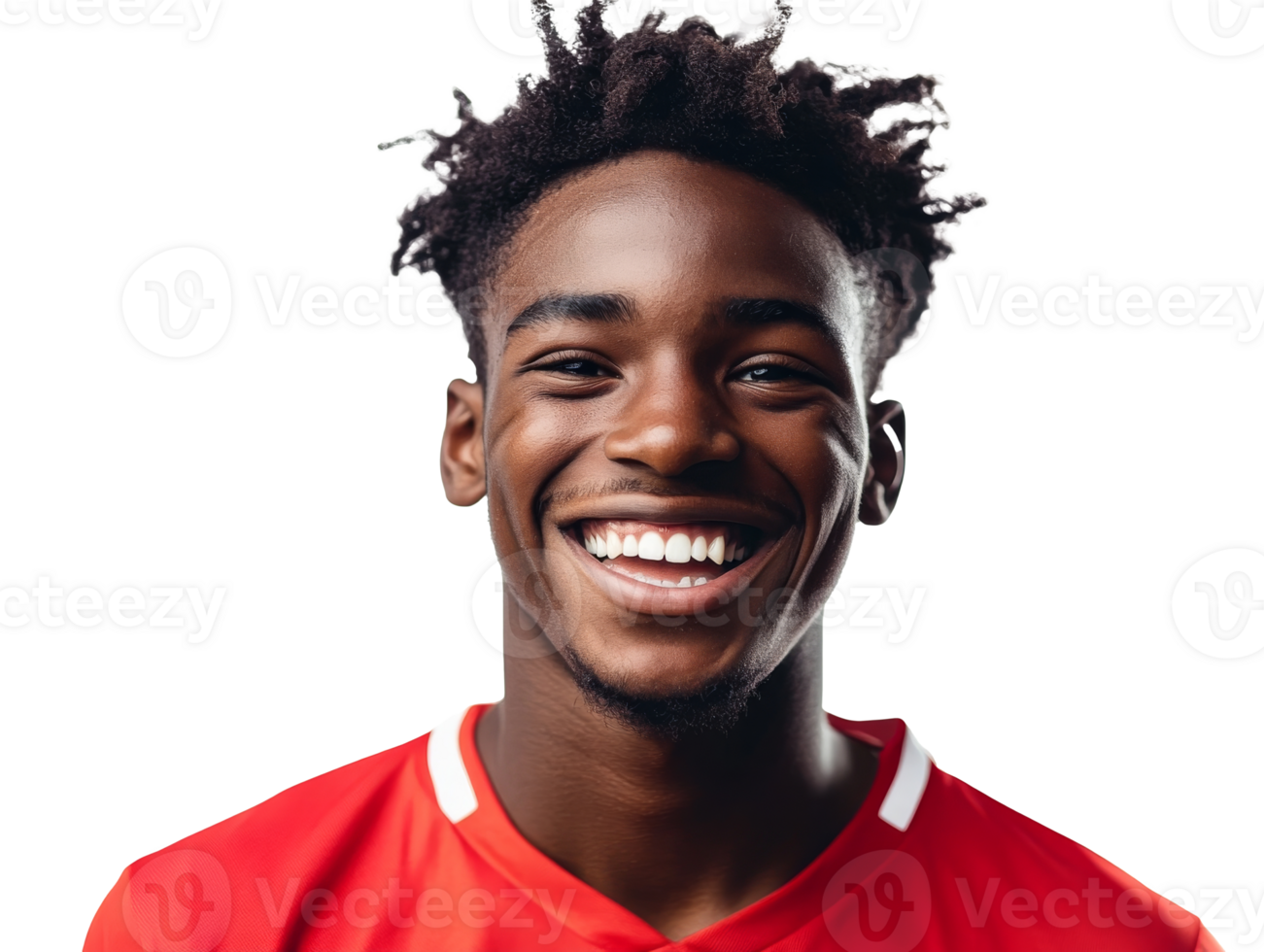 Smiling athlete in jersey portrait png