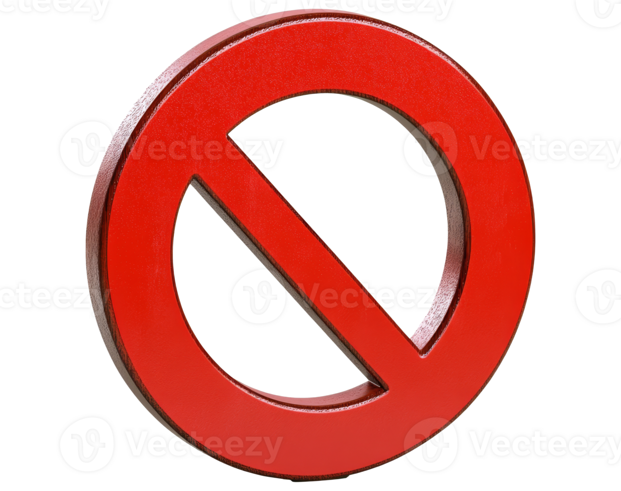 Red prohibition symbol on white background png