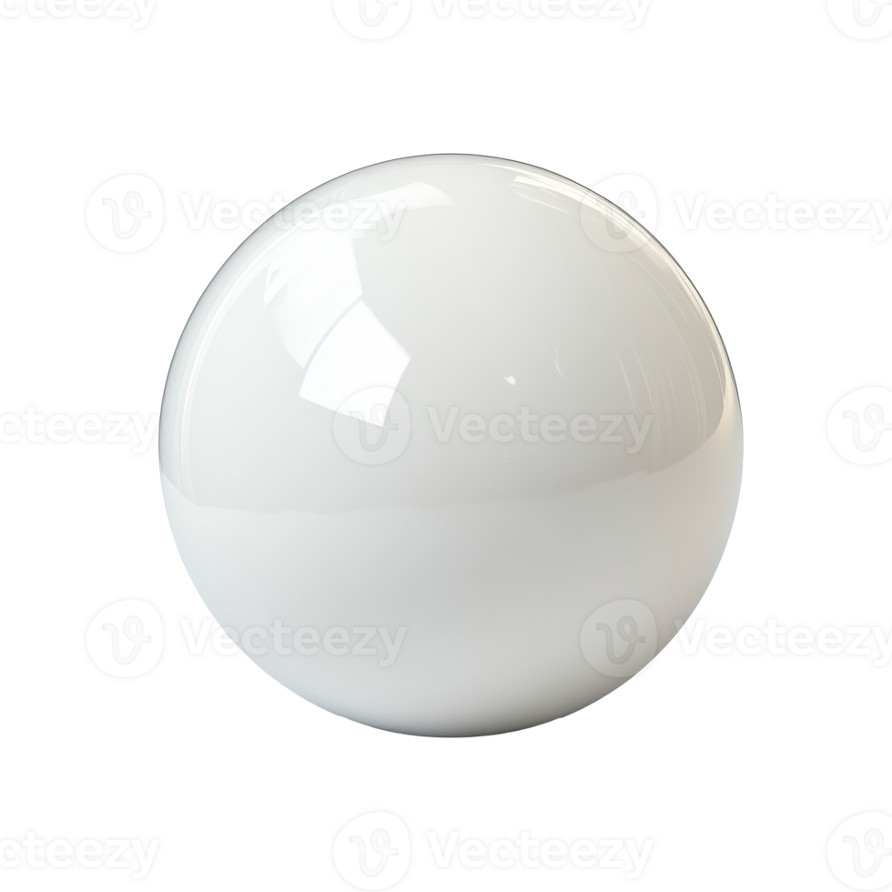 Smooth white sphere on minimal background png
