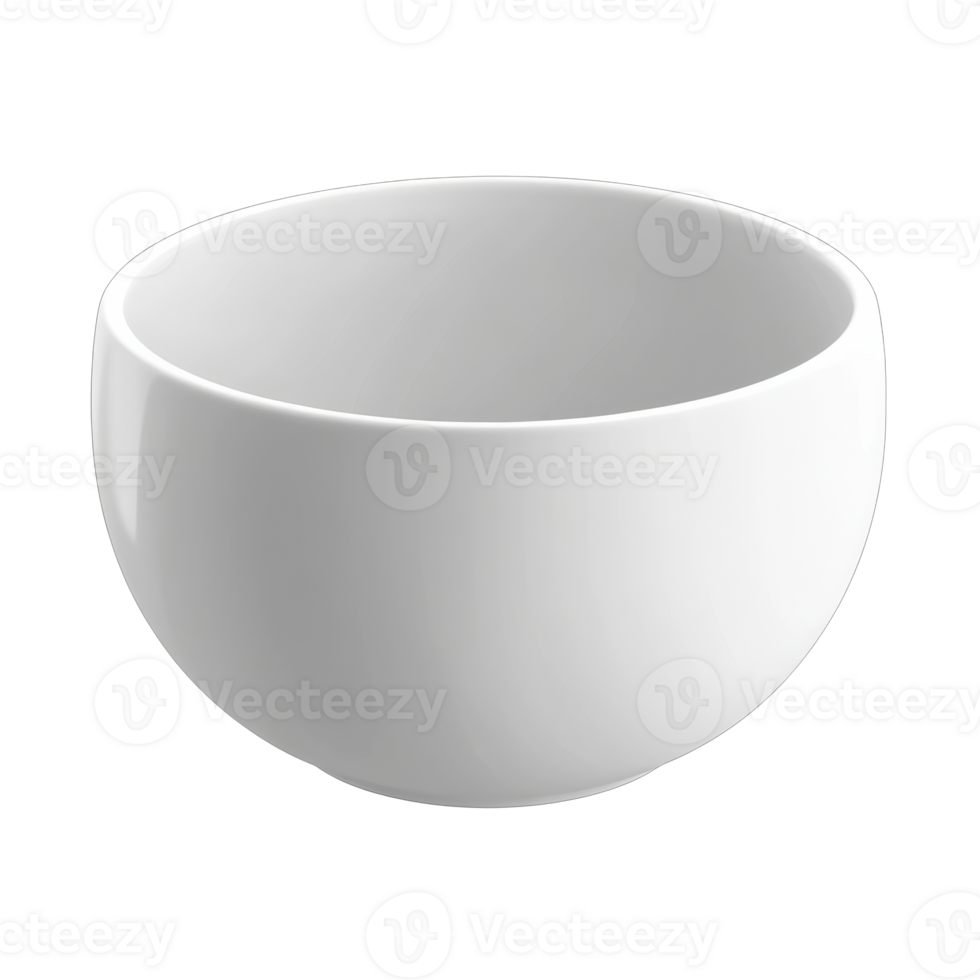Versatile white ceramic bowl png