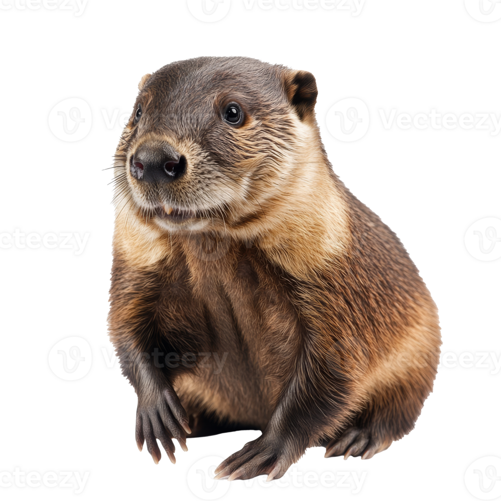 Cute otter sitting on a white background png