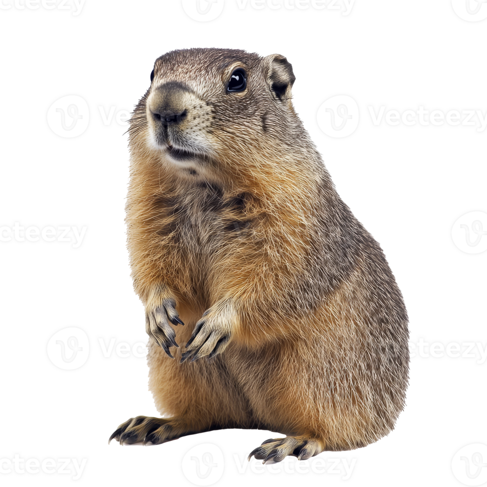 Curious ground squirrel standing upright indoors png