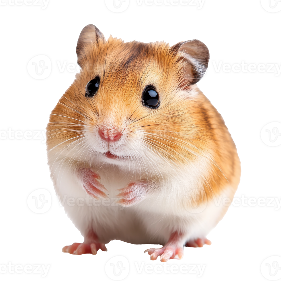 Cute hamster posing on a white background png