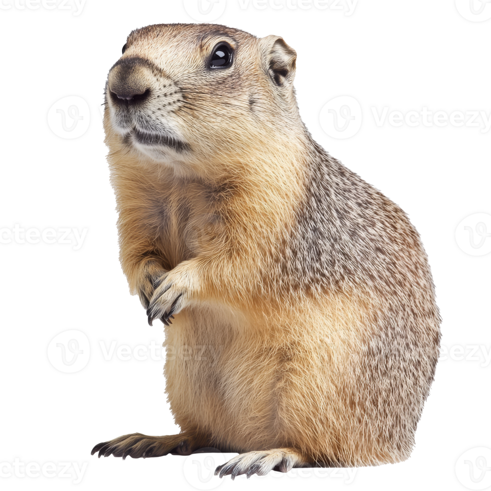 Cute prairie dog standing on back legs png