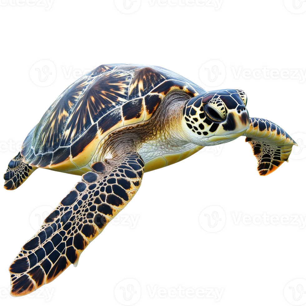 mer tortue nager gracieusement dans nettoyer des eaux png