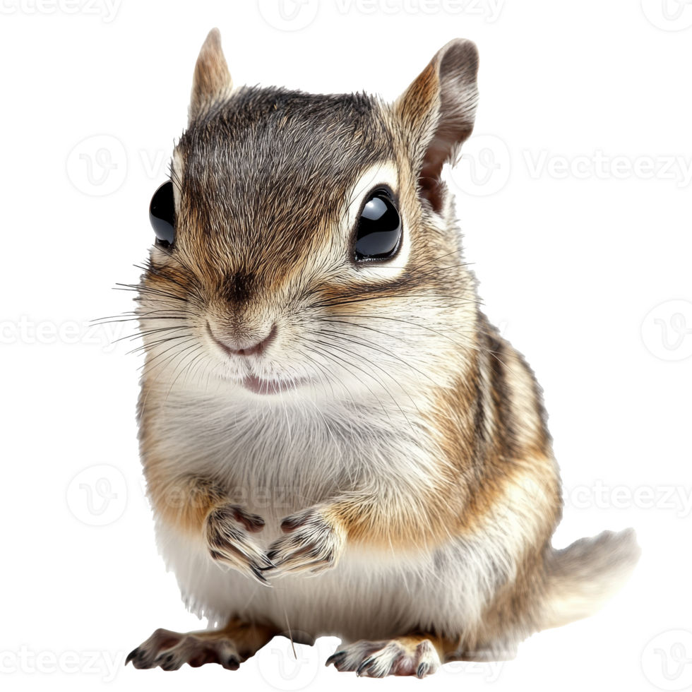 Cute chipmunk posing with tiny paws together png