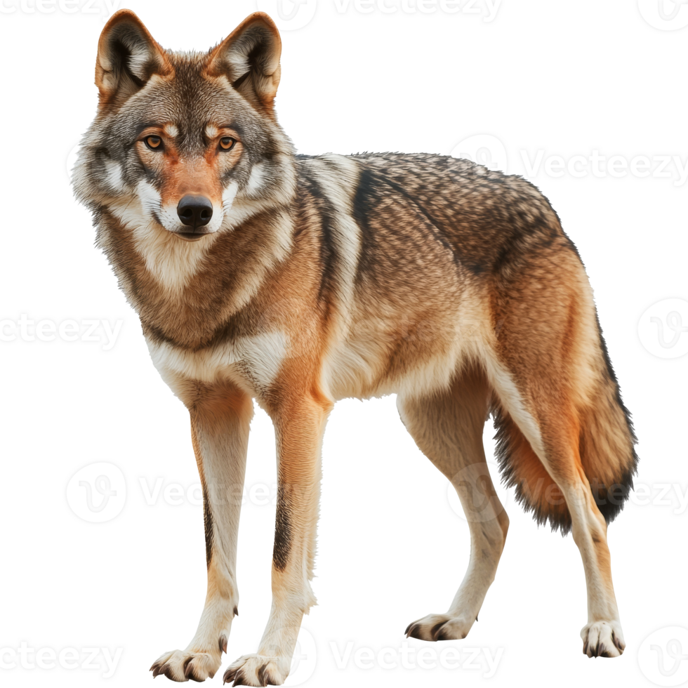 Spectacular wolf in a natural stance png
