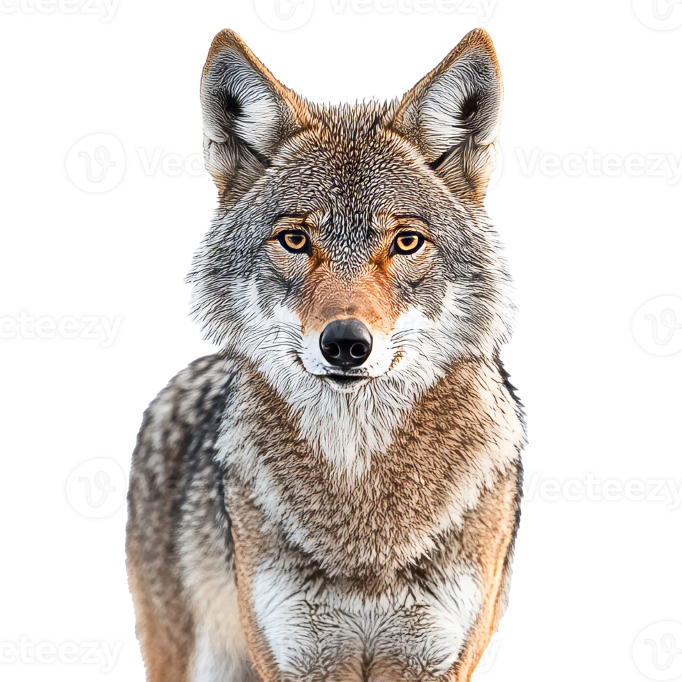 Coyote posing against a plain background png