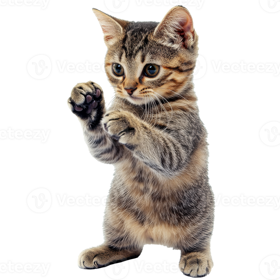 Playful kitten showing curious behavior indoors png
