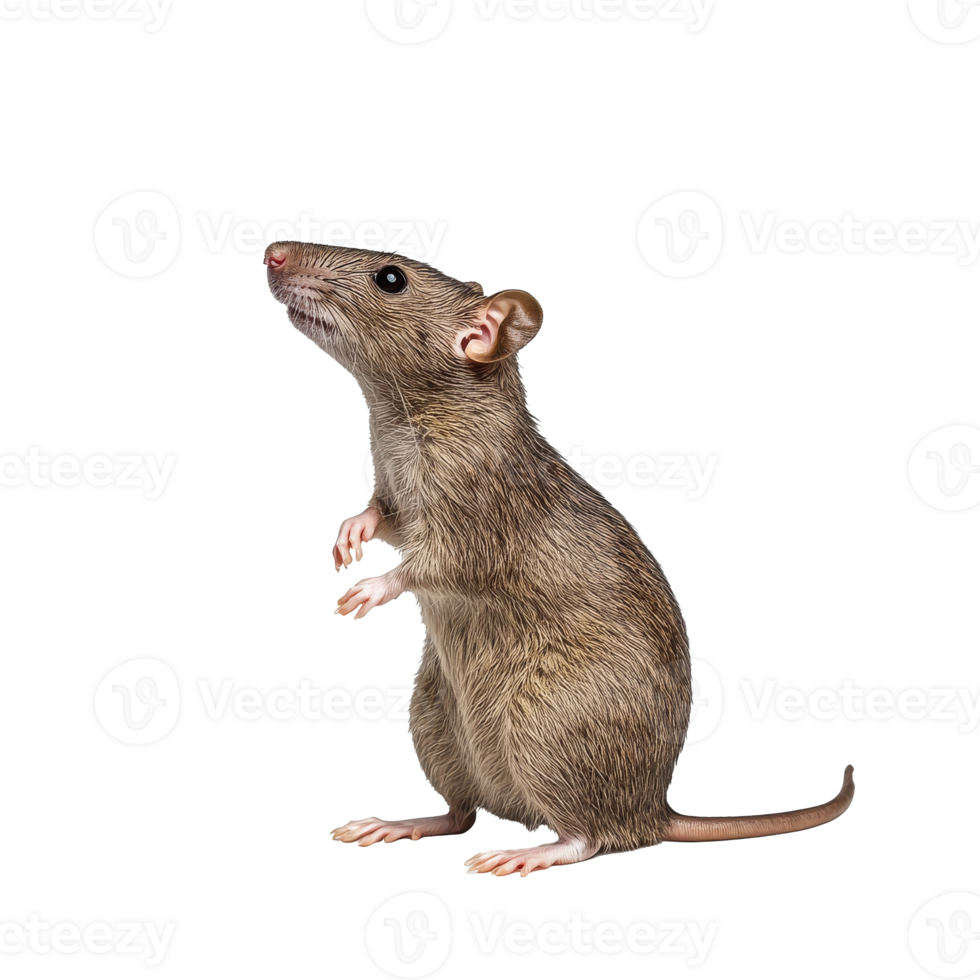 Curious upright rodent in studio png