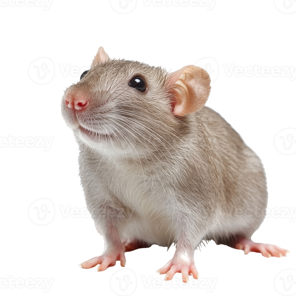 Cute small gray rodent with expressive features png