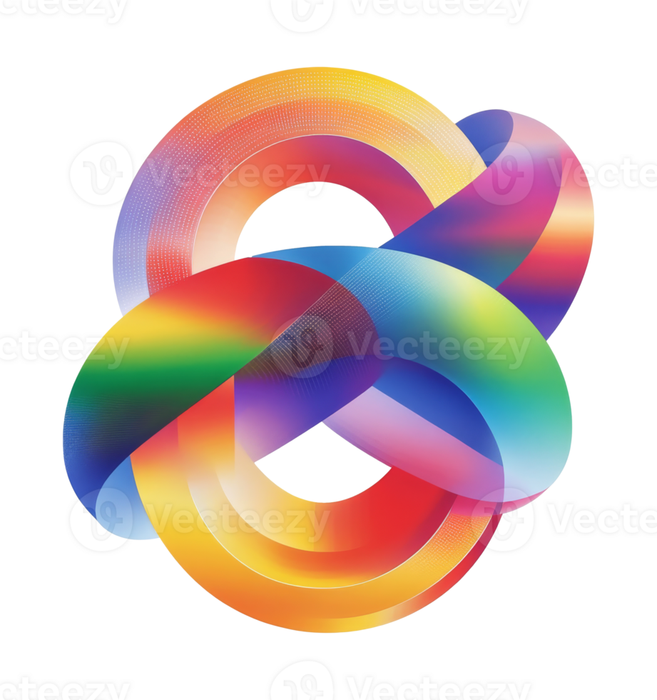 Colorful abstract design showcasing curved shapes png