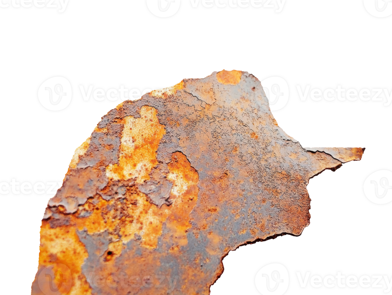 Detailed view of rusted metal surface with texture png