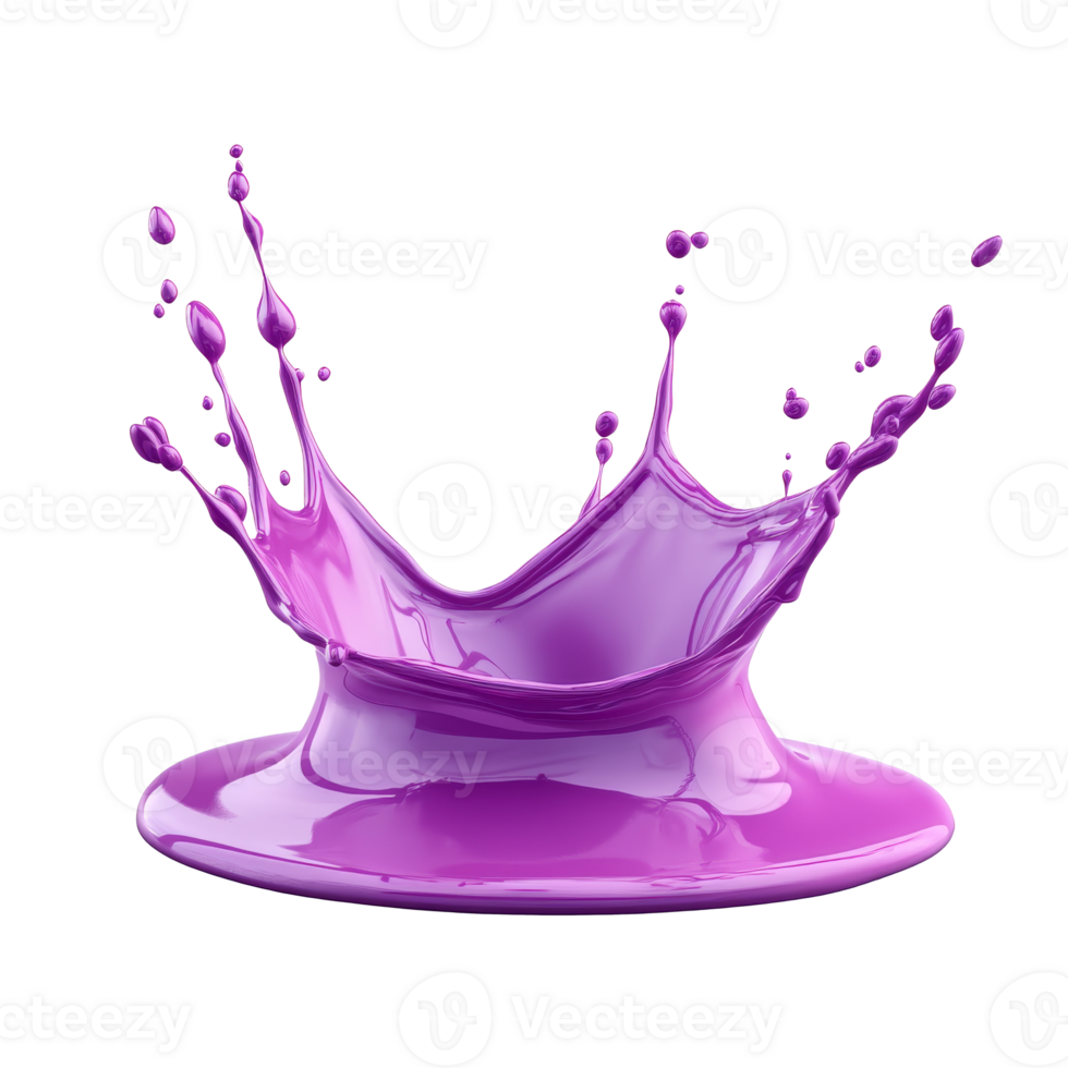 Purple paint splash captures dynamic movement png