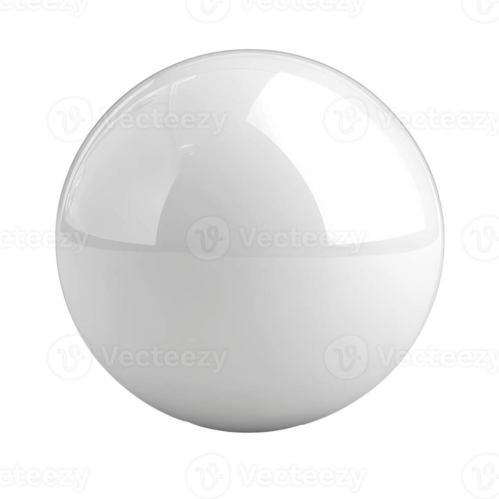 White spherical object on a plain background png