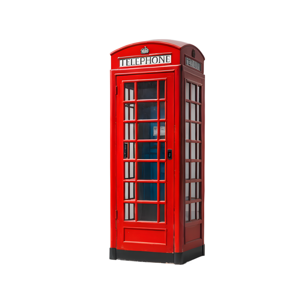 classique rouge Londres téléphone cabine contre transparent Contexte png