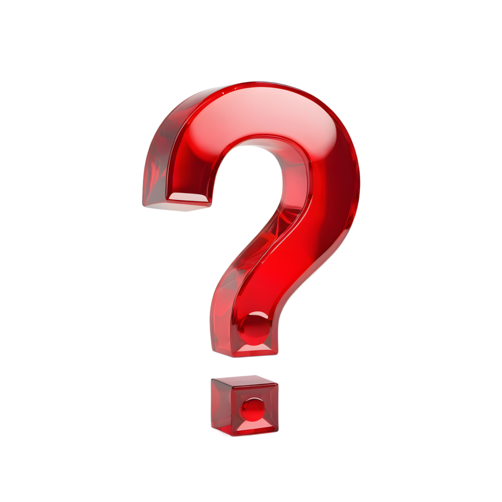 Vibrant Red Question Mark Symbol 54473657 PNG