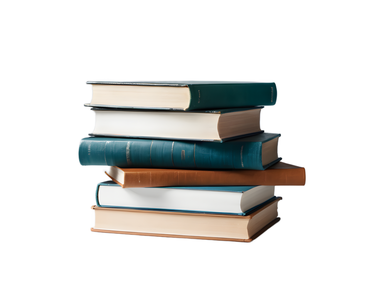 Stack of Hardcover Books Ready for Use as a Design Element png