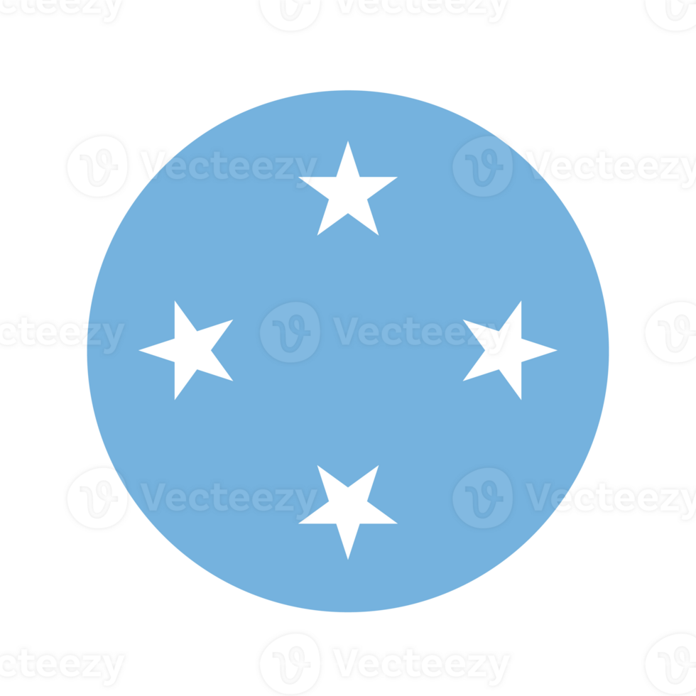 Federated States of Micronesia flag simple illustration for independence day or election png