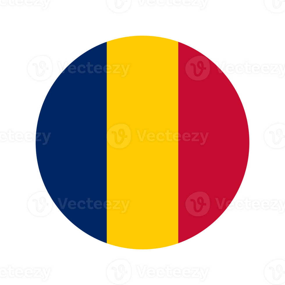 Chad flag simple illustration for independence day or election png