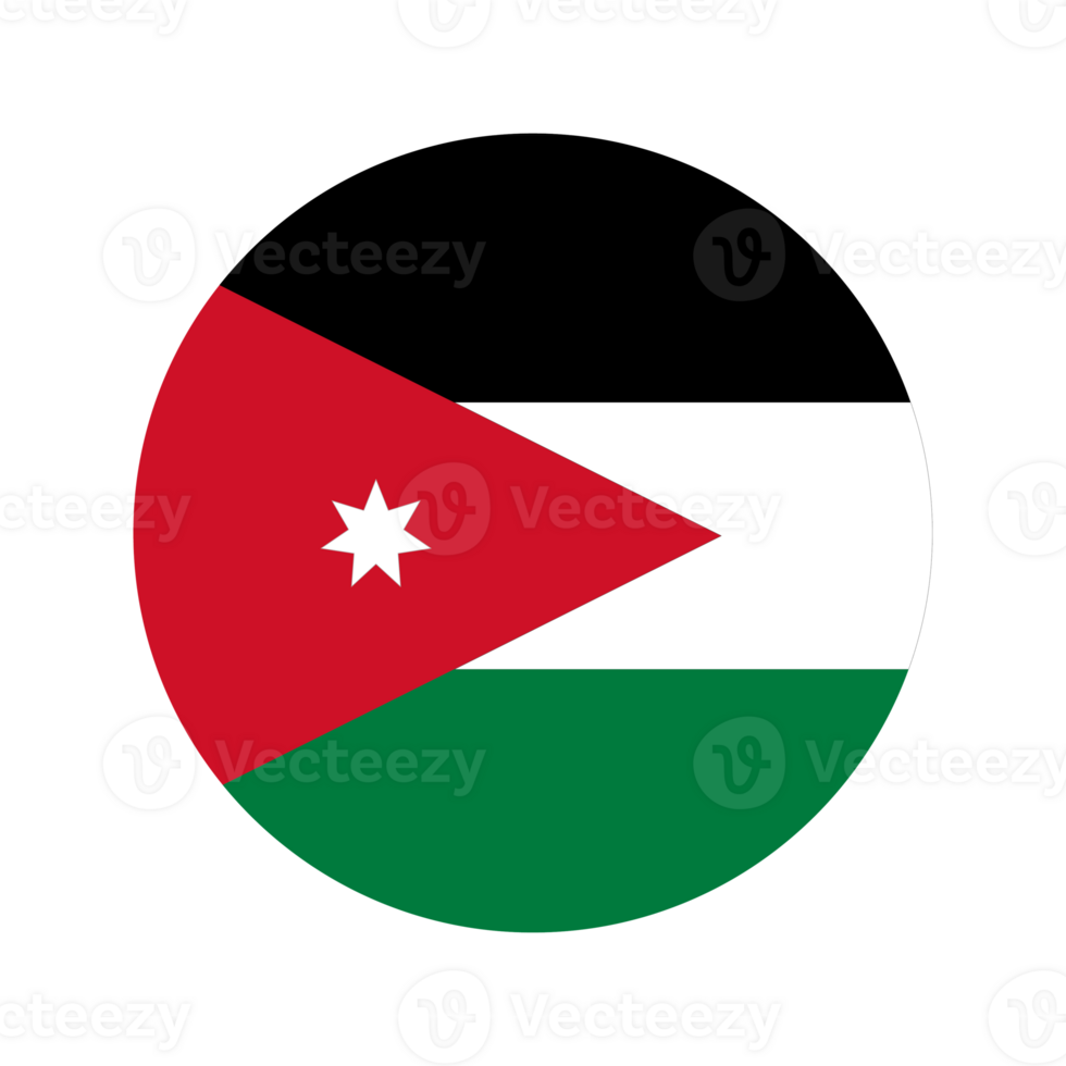Jordan flag simple illustration for independence day or election png