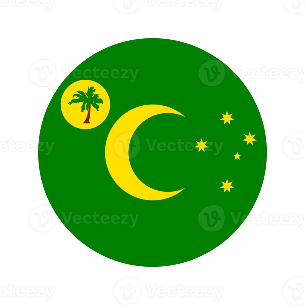 Cocos Islands flag simple illustration for independence day or election png