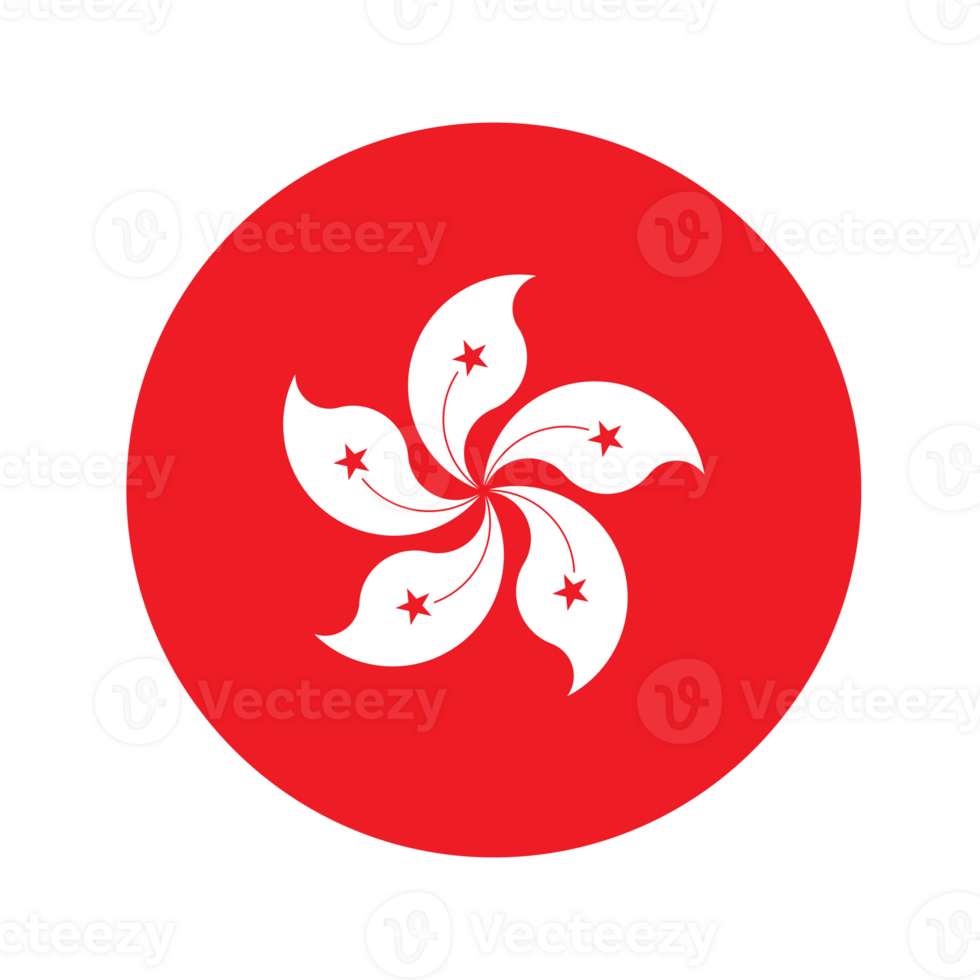 Hong Kong flag simple illustration for independence day or election png