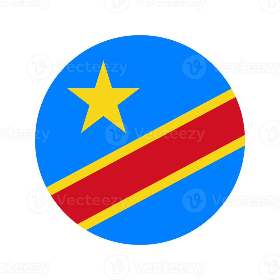 Democratic Republic of the Congo flag simple illustration for independence day or election png