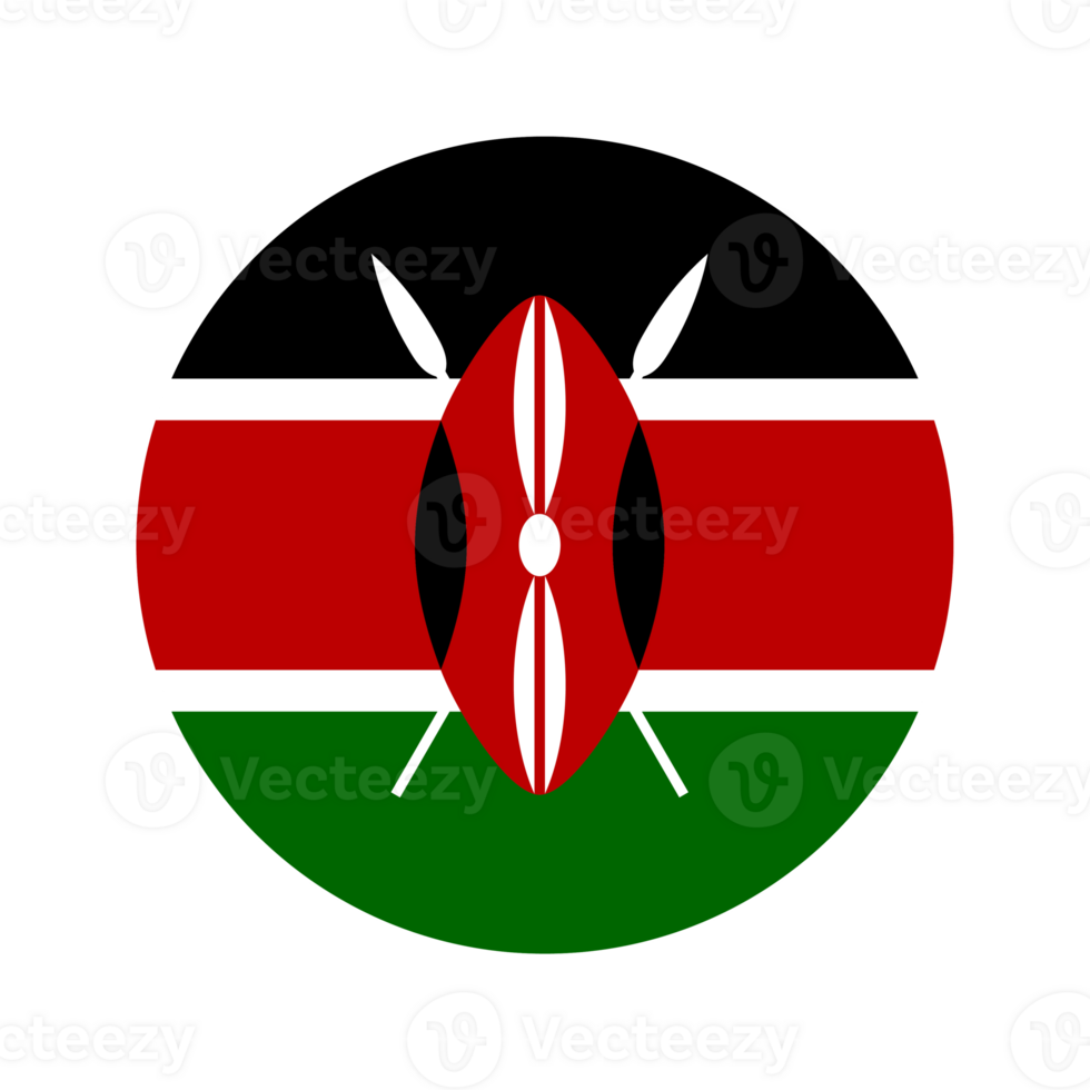 Kenya flag simple illustration for independence day or election png