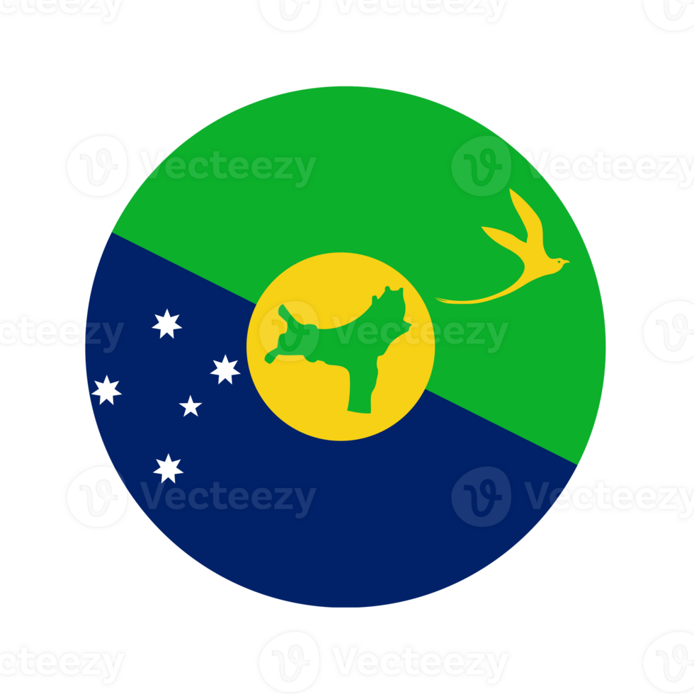 Christmas Island flag simple illustration for independence day or election png