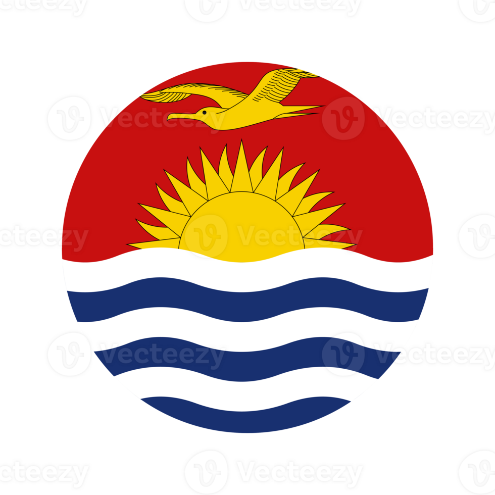 Kiribati flag simple illustration for independence day or election png