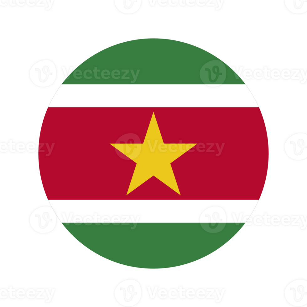 Suriname flag simple illustration for independence day or election png