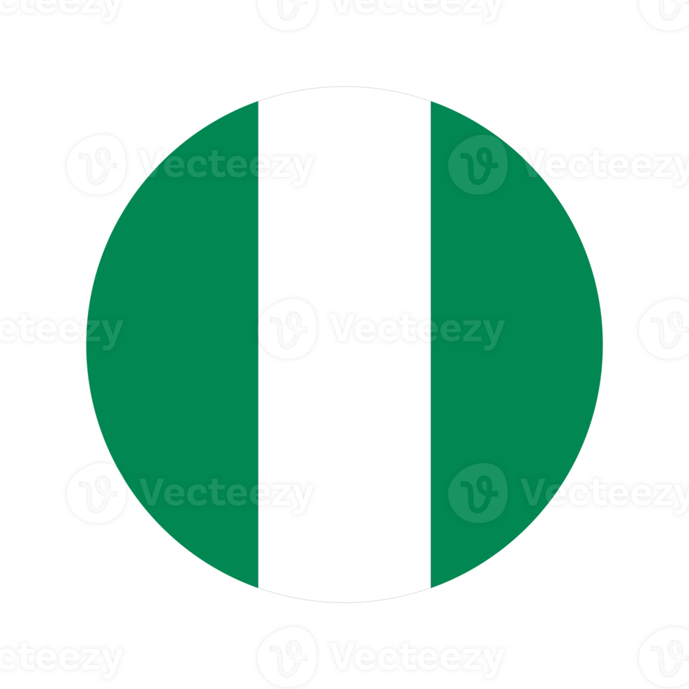 Nigeria flag simple illustration for independence day or election png